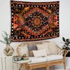 Fowocu Orange Sun and Moon Tapestry Wall Hanging, Indie Hippie Mandala Cool Wall Tapestries, Aesthetic Tapestry for Bedroom Living Room Dorm (Orange, 30'' × 40'')