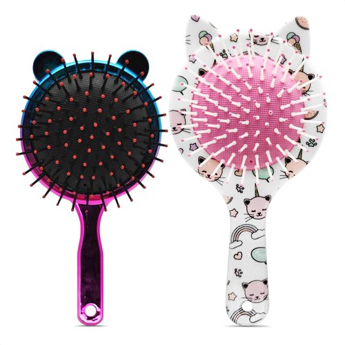 2Pcs Detangling Hair Brush for Thick Hair - Wet Brush Detangling Brush Cat Detangler Hair Brush for Curly Hair Brush Women - Mothers Day Gifts Mini Hair Brush