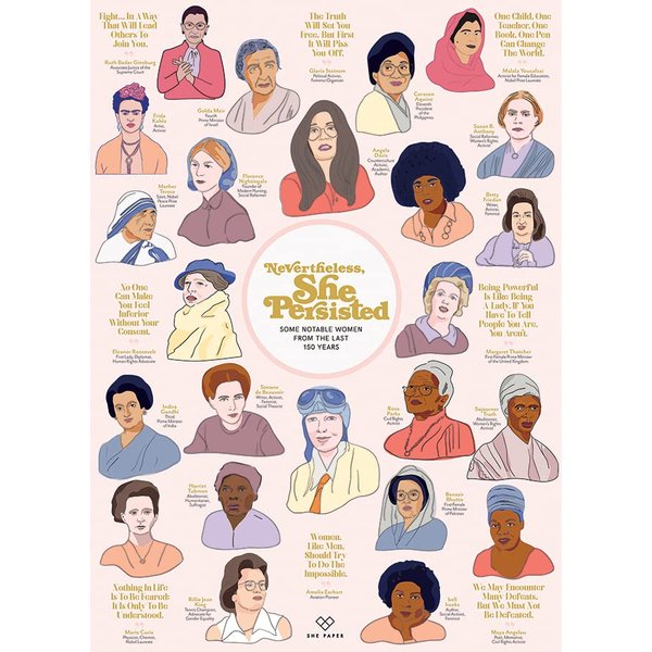 Cobble Hill 1000 Piece Puzzle - Nevertheless She Persisted - Sample Poster Included