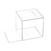 HIIMIEI Acrylic Tissue Box Cover 5.4x5.4x5.4'' Clear Tissue Holder Napkin Dispenser for Home Office Restaurant-Clear