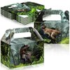 Dinosaur Treat Boxes Dinosaur Party Favor Boxes Dinosaur Theme Party Decorations Candy Boxes Goodie Gift Boxes for Kids Boys Girl Dino Birthday Presents Decorations Supplies, Medium Size (12 Pieces)