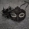 Masquerade Mask for Women Venetian Masks Christmas Women Flower Half-face Masks Eye mask Cosplay Lace mask (Black Sale)