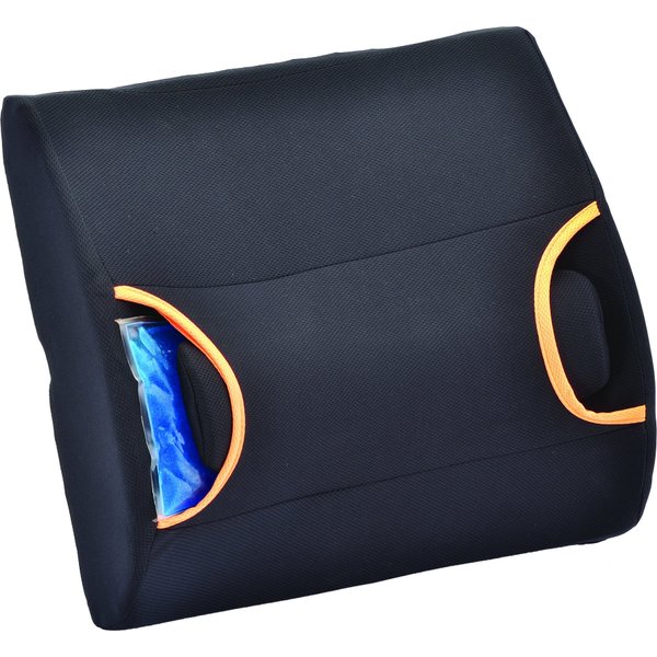 NOVA Medical Products NOVA Lumbar Support Pillow, Back Lumbar Cushion with Hot & Cold Pack and Extra Lumbar Insert, Breathable & Removable Washable Cover, Black