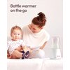 Portable Bottle Warmer, w-maxa Fast Baby Bottle Warmer for Travel with Glass Bottle & 4 Adapters, Rechargeable Bottle Warmer On The Go with Precise Temperature Control for Breastmilk, Formula