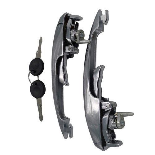 DASPARTS Door Handle Kit Pair Chrome 113898205M for VW Beetle 1968-1977 for VW Super Beetle 1971-1979