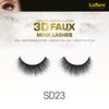 Laflare Premium Silk Lashes 3D FAUX MINK Eyelashes, Light, Reusable, Handmade, Natural Looking, Professional Easy to Apply Eyelashes in a Knitted Style3-3 PACKS BUNDLE SPECIAL (3, SD23)
