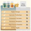 Spike Support Trio | Liposomal Nattokinase 8000 FU 500mg, Bromelain 1150 mg & Fermented Curcumin 1800 mg | High Potency, Enhanced Absorption Formula | for Immune, Heart & Circulatory| 60 Servings