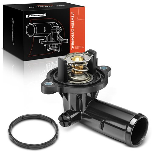 A-Premium Engine Coolant Thermostat Housing Assembly Compatible with Dodge, Jeep Vehicles - V6 3.6L - Durango 11-15, Grand Cherokee 11-15, Wrangler 12-17, Wrangler JK 2018 - Replace 5184651AH, 902-852