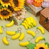 Jexine 20 Pack Banana Keychains Stretchy Toys Banana Fidget Toys Banana Stress Toy for Birthday Party Favors School Supplies