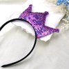 Crown Headband Laser Glitter Hair Band Crown Sequin Hair Accessories Girls Women Birthday Party International Children's Day (Violet)