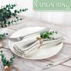 Chengu 12 Pieces Napkin Rings Set Eucalyptus Napkin Rings Greenery Leaf Boho Napkin Rings Rustic Farmhouse Wooden Napkin Holders for Wedding Home Dining Banquet Christmas Easter Holiday Table Decor