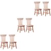 Toyvian 6 pcs 1: 12 Scale Dollhouse Chairs Mini Wood Chair Miniature Furniture Photograph Layout Props for Dollhouse Lanscape Garden