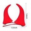 2pcs Halloween Devil Horns Hair Clip Red Hair Clips Headwear Cosplay Headwear Accessories Party Dress Up