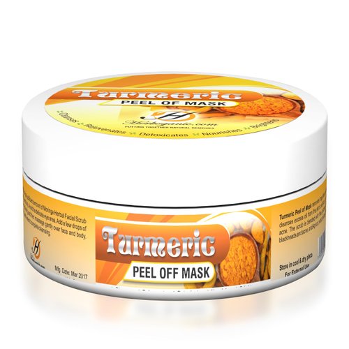 HERBOGANIC Turmeric Peel Off Mask | For Skin Care | For Fresher Look | Spa Quality | All Natural Mask | 5.30 oz