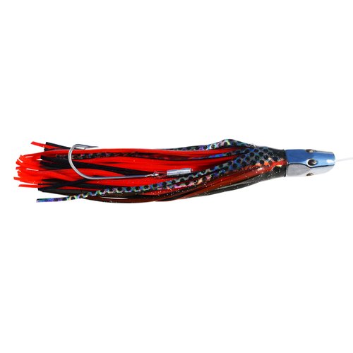 10" red and Black Rigged Slant Head Saltwater Fishing Lure