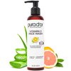 PURA D'OR 8 Oz Vitamin C Face Wash - Antioxidant Rich Brightening Facial Cleanser For Radiant Glow & Even Skin Tone - Gentle, Refreshing, Nurturing, Hydrating - Sulfate & Paraben Free - All Skin Types