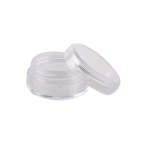 Clear Empty 5 Gram 5ML 1 1/4" inch X Height: 3/4 inch Size Empty Clear Plastic Cosmetic Containers tiny bottle/Nail bottles/Container Lot/Eye Shadow Holder/Cosmetic Containers Pot Jars (200PCS)