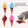 4Pcs Catnip Cat Toys Ice Cream Shaped Pet Chew Bite Kicker Plush Musical Toy for Cat Kitten Kitty