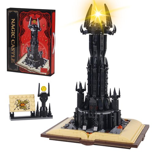 Lord of The Rings Castle Building Blocks Toys,Creator Architecture Dark Tower Magic Book Building Set, Best Choice for 12+ Boys, Girls or Adults.