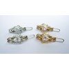 Generic Two small tiny gold or silver crystal hair pin clip barrettes fine hair (Primary color: Gold)