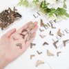 PH PandaHall Book Corners, 60 pcs 15 Styles Iron Corner Protectors Guard Edge Cover, Metal Cover Pad for Junk Journals Jewelry Case Box Book Scrapbooking Albums Menus Furniture, Antique Bronze