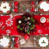 chiazllta 48 PCS Christmas Party Paper Plates Supplies Disposable Christmas Poinsettia Party Dessert Plates Christmas Themed Party Favors Decorations for Holiday New Year