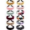 VELSCRUN 12 Pcs Womens Headbands Knotted Headbands for Women Wide Headbands Boho Bandeau Knot Turban Headband Hair Band Elastic Hair Accessories for Women