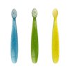 RADIUS Totz Toothbrush Extra Soft Brush BPA Free & ADA Accepted Designed for Delicate Teeth & Gums for Children 18 Months & Up - Green Blue Sparkle - Pack of 3