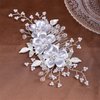 Wedding Hair Accessories Bridal Headpiece Hair Comb for Women Decoratives - Silver Flower Hair comb for Women Wedding Hair Accessories