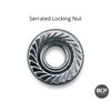 Fifty (50) 1/4-20 Zinc Plated Serrated Flange Hex Lock Nuts (BCP269)