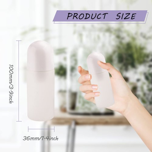 BOSMIOW 8 Packs Roll On Deodorant Bottles 1.7oz/50ml Empty Deodorant Containers Plastic Rollerball Bottles Refillable Roller Container For Homemade Natural Deodorant