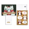 HERZOME 48 Pack Christmas Winter Holiday Greeting Cards With Envelopes and Stickers, 8 Pattern Woodland Animals Holiday Xmas Cards