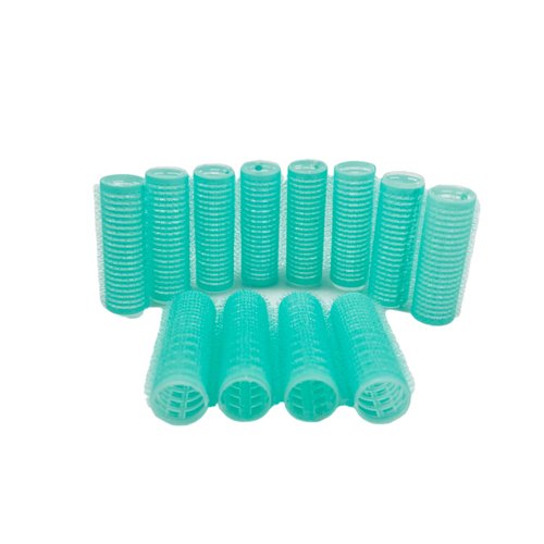 ADMIRING 12PCS Flexi Rod Hair Roller For Medium Short Hair, Heatless Roller Hair Curler For Bangs, Aquamarine blue
