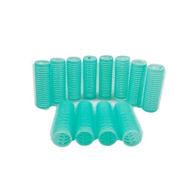 ADMIRING 12PCS Flexi Rod Hair Roller For Medium Short Hair, Heatless Roller Hair Curler For Bangs, Aquamarine blue