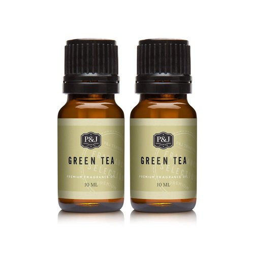 P&J Trading Fragrance Oil | Green Tea Oil 10ml 2pk - Candle Scents for Candle Making, Freshie Scents, Soap Making Supplies, Diffuser Oil Scents