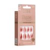 KISS Bare But Better, Press-On Nails, Nail glue included, Shine', Dark Pink, Medium Size, Coffin Shape, Includes 30 Nails, 2G Glue, 1 Manicure Stick, 1 Mini File