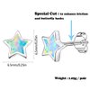 Hypoallergenic Star Girls Earrings, S925 Sterling Sliver Fire Opal Stud Earrings For Women ARSKRO Tiny Little Small Cute Earring Jewelry Gifts for Kids Sensitive Ears