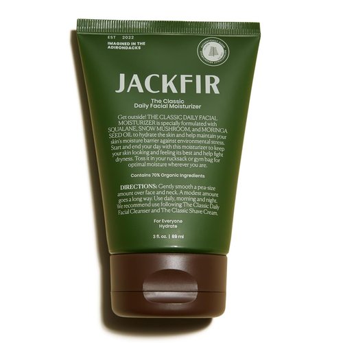 Jackfir The Classic Daily Facial Moisturizer, Natural Face Cream for Men, Hydrate with Aloe, Squalane and Moringa Seed Oil, EWG Verified, Organic Ingredients, For All Skin Types, 3 Fl Oz