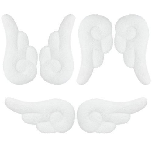 3 Pairs Angel Hair Clips Cute Adorable Hair Barrettes Leather Hair Clips Cartoon Hairpins Cute Plush Barrettes Hair Accessories for Valentine's Day Women Girls