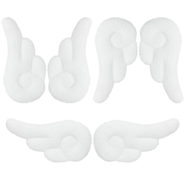 3 Pairs Angel Hair Clips Cute Adorable Hair Barrettes Leather Hair Clips Cartoon Hairpins Cute Plush Barrettes Hair Accessories for Valentine's Day Women Girls
