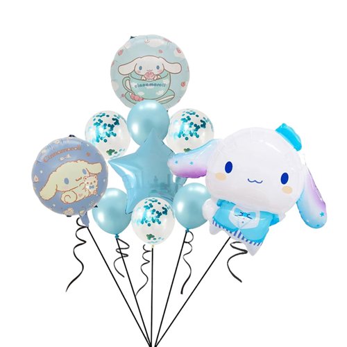 10Pcs Cute Anime Party Decoration Balloons,Aluminum Film Material Double Sided Balloons,Anime Theme Party Supplies,Kawaii Birthday Party Ballons(GG-02)