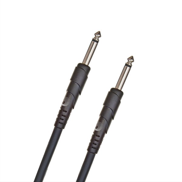 D'Addario Accessories Speaker Cable - Molded Plugs - Shielded Ends - 1/4 Inch Male to 1/4 Inch Male - Classic Series - 10 Feet/3.05 Meters - Straight Ends - 1 Pack