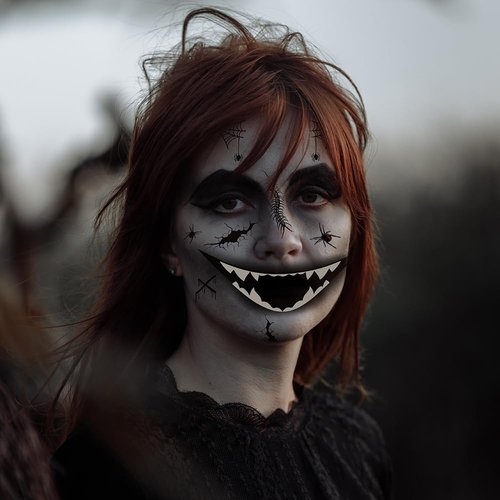 Oottati 6 pcs Scary Face Make Up Halloween Realistic Temporary Tattoo Stickers Horror Prank Props Decals Cosplay Party Zombie Scar Blood Wound For Adults