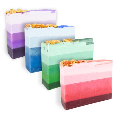 Nature's Oil All Natural Cold Process 4.5oz Moisturizing Soap Bar, Made From Natural Oils, Citrus Breeze Variety Pack of 4, Vegan Friendly