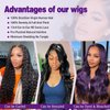 Body Wave Lace Front Wigs Human Hair Pre Plucked 13x4 HD Glueless Lace Frontal Wigs for Women 180 Dentisy Brazilian Human Hair Lace Front Wigs with Baby Hair Natural Black 28 Inch