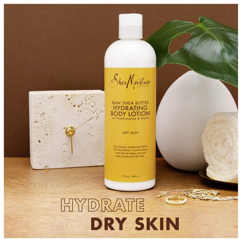 Sheamoisture Hydrating Body Lotion for Dry Skin Raw Shea Butter Paraben Free Lotion 13 oz