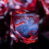 ARUOHHA Liquid Core DND Dice Set, Vampire Sharp Edged Dice for Dungeons and Dragons, Handmade RPG Resin Dice, Blood Red Polyhedral D&D Dice with Gift Box, Role Playing Dice Set D20 D12 D10 D8 D6 D4