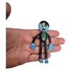 Zugar Land Assorted Halloween Bendable Rubber Zombies (3.75") Monster Action Figures Bendable Limbs Sensory Stress Relief Fidget Toys. Great Party Favor Trick or Treat Supplies (12 Zombies)