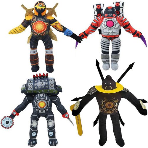 4 Pcs New Toilet Plush Toys, Titan Cameraman Upgrade Plush for Fans and Friends Beautifully Stuffed Animals Doll Gifts