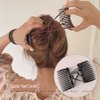 Black Adjustable Elastic Hair Comb, Stretchy Double Hair Clip, No Crease Hair Pins and Slides, Women's Hair Styling Accessories and Tools